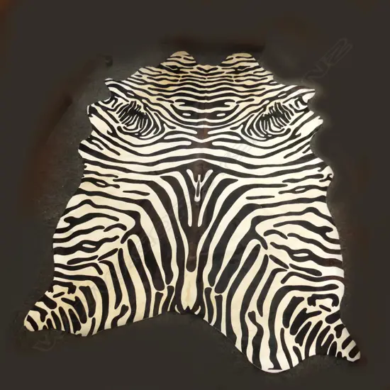 LG FAUX ZEBRA SKIN RUG 2200x1700mm with printed pattern