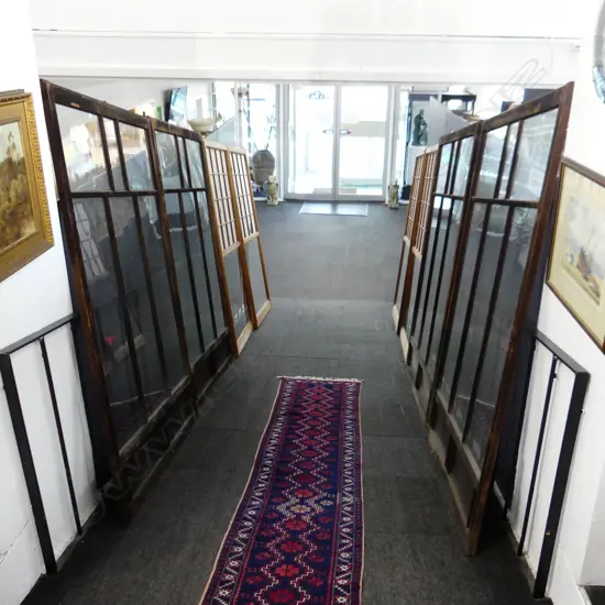 4 JAPANESE MEIJI PERIOD GLASS DOORS 1260MMX1768MM