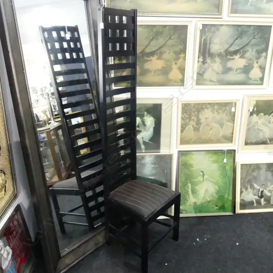 TALL LADDER BACK CHAIR - C R MACINTOSH DESIGN FOR HILL HOUSE