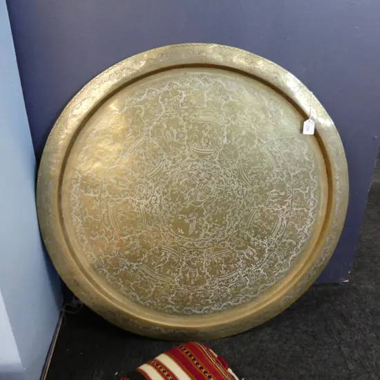 LG BRASS INDIAN TRAY 760mm dia