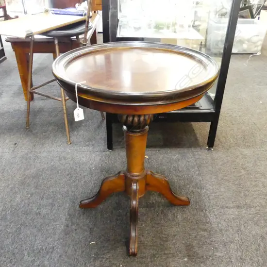 MAHOGANY WINE TABLE, DIA 510MM