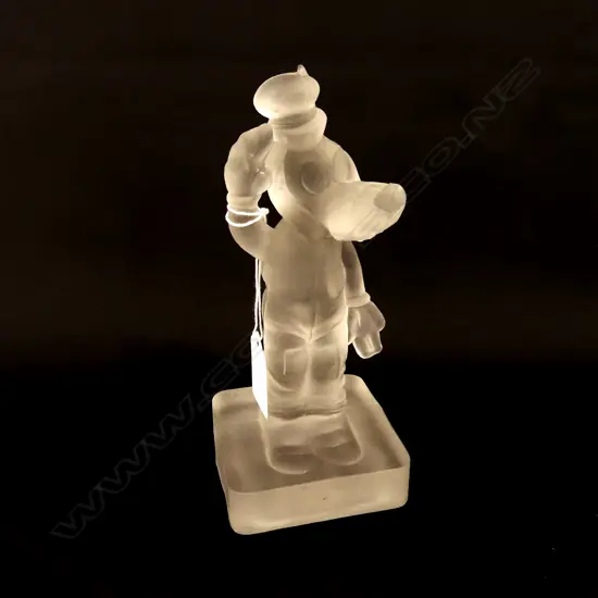 FROSTED GLASS DISNEY PLUTO DOG H.170mm