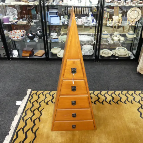 TALL TRIANGULAR CHEST OF 5 DRAWERS H.1320mm