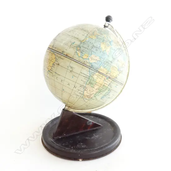 VINTAGE TIN TOY WORLD GLOBE H300MM
