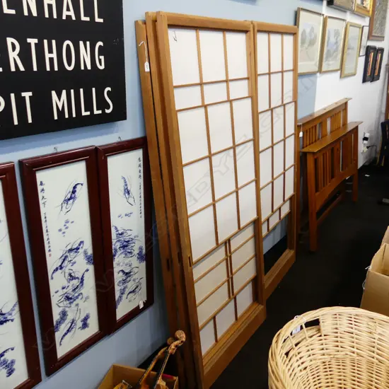 6 JAPANESE CYPRESS WOOD SNOW VIEWING SHOJI DOORS 1700MMX730MM