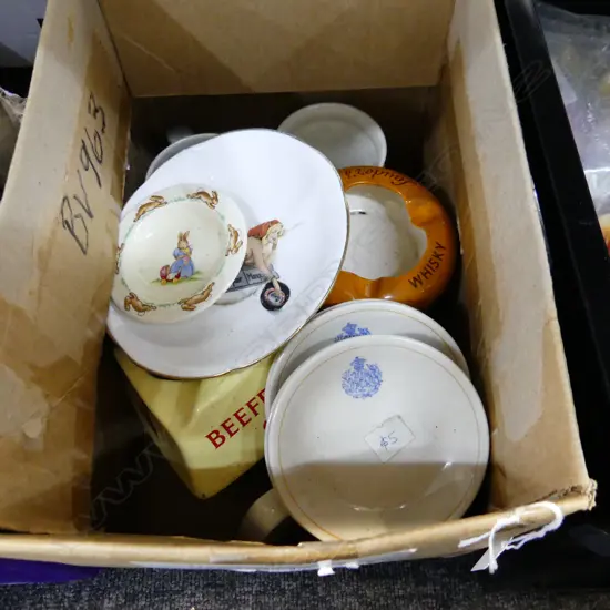 LOT WHISKEY ASHTRAYS/TANKARDS /5 CROWN LYNN DISHES ETC