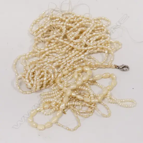 ASST PEARL NECKLACES some restringing required