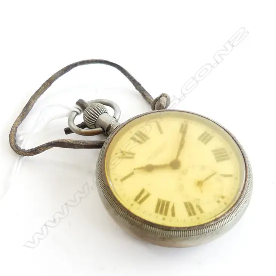 ANTIQUE SILVER PLATE POCKETWATCH AF