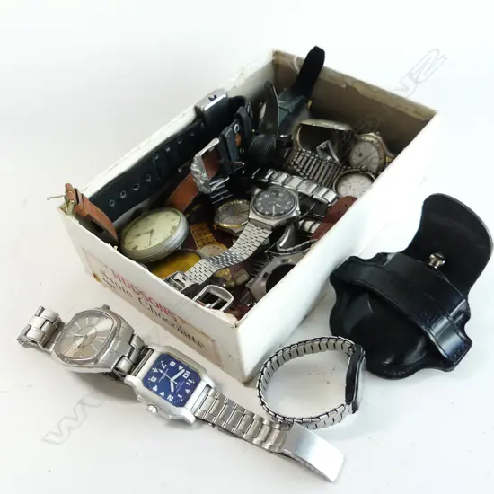 LOT ASST WRIST WATCHES AND 2 POCKET WATCHES ONE HARLEY DAVIDSON