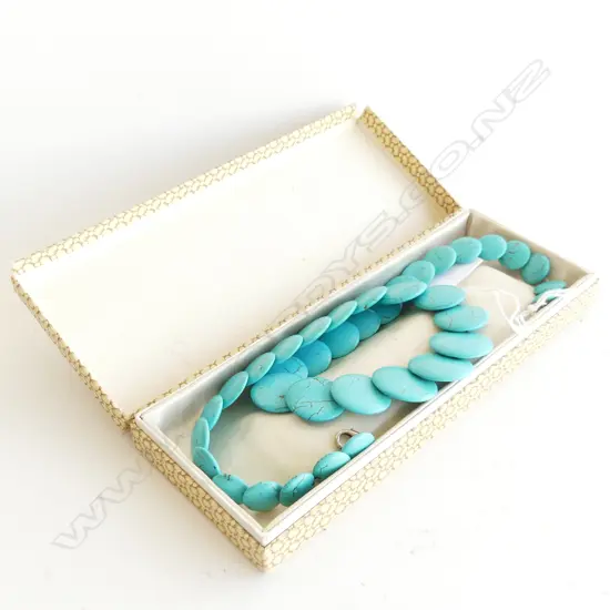 FAUX TURQUOISE NECKLACE L.520mm