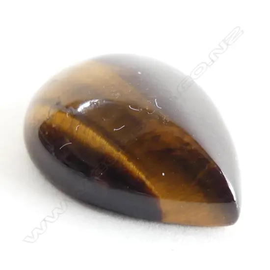 LG PEAR SHAPED  TIGERS EYE STONE