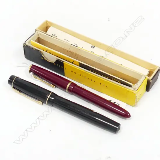 PARKER & CROXLEY VINTAGE FOUNTAIN PENS IN ORIGINAL BOXES WITH INSTRUCTIONS