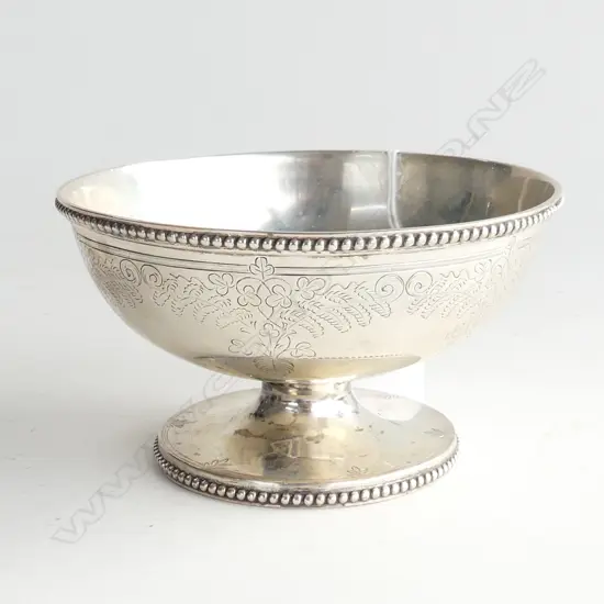 VICTORIAN SILVER PEDESTAL SUGAR BOWL 141gm. L.1868 Geo. Angell 