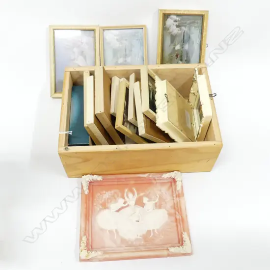 BOX SM VINTAGE BALLET THEMED FRAMED PRINTS ETC..