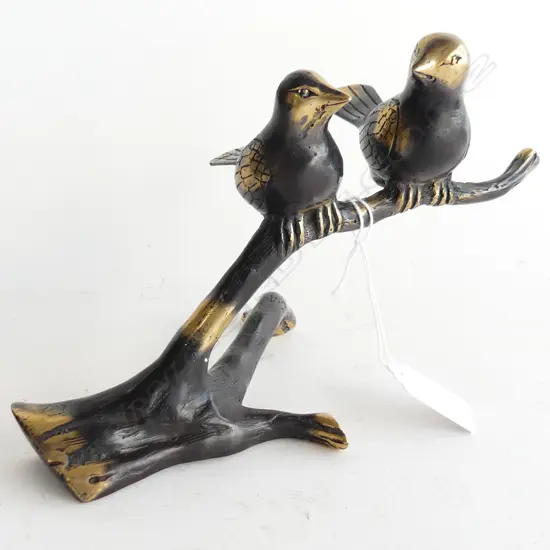 BRONZE; 2 BIRDS ON A BRANCH W.210mm