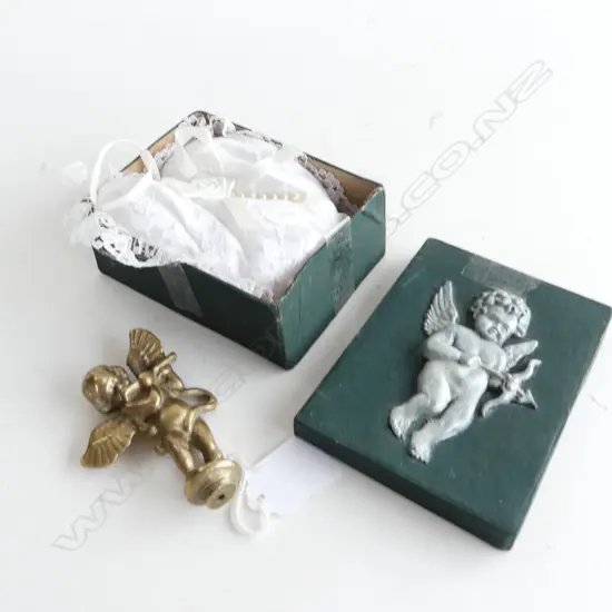 BRASS ANGEL (L93MM)  IN ANGEL EMBOSSED BOX 