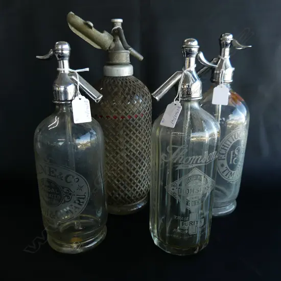 4 SODA SYPHONSCHITTOCK/LANE AND CO/THOMSONS ETC H 360 MM