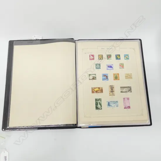 NZ STAMP ALBUM C.1940s/50s 14 PAGES