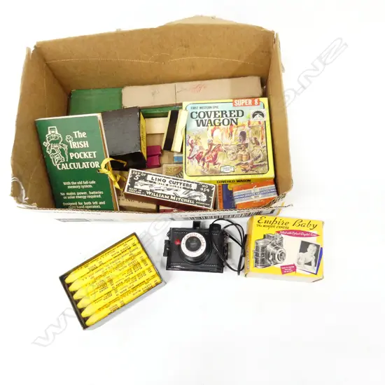 LOT ASST VINTAGE  PEN NIBS/CAMERA/SUPER 8 FILM ETC