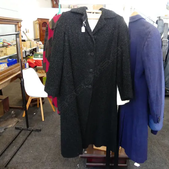 VINTAGE BLACK ASTRAKHAN COAT