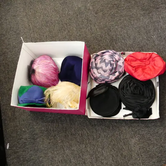 BOX OF 8 VINTAGE HATS