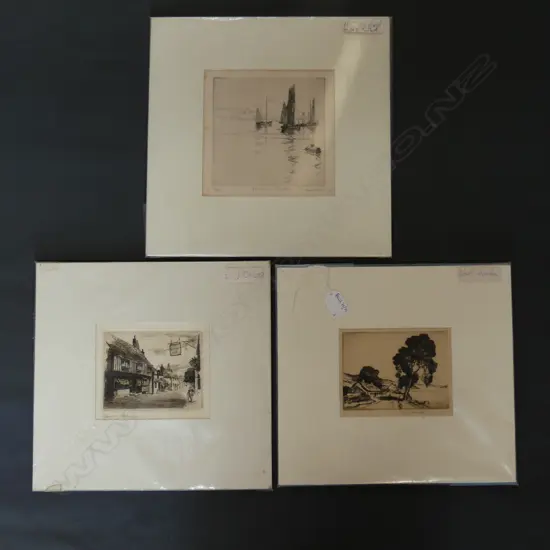 VARIOUS ARTISTS, 3 ETCHINGS (c.1920)