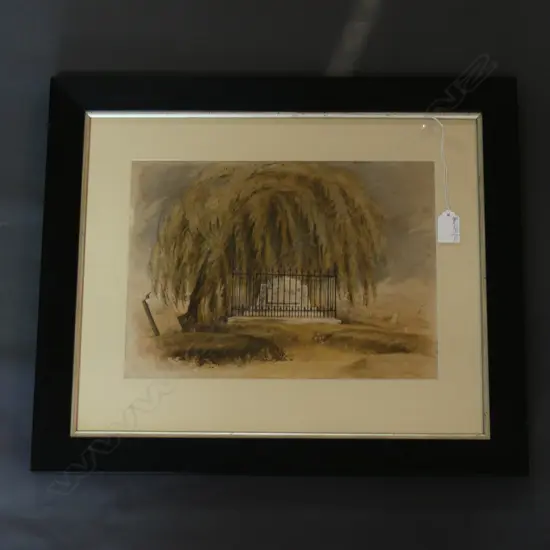 ARTIST UNKNOWN, MEMORIAL TO DAUGHTER OF ELIZABETH SHEPPARD (1847) WC ON PAPER 240x340mm