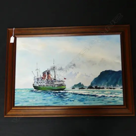 PHIL DICKSON 'THE TAMAHINE PASSING BARRETT REEF' OIL ON BOARD SIGNED & DATED '98 385x585mm 