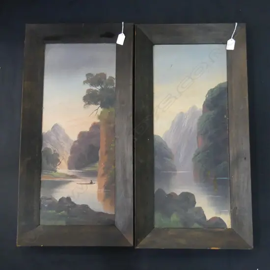 PR COLONIAL LANDSCAPE OILS - WANGANUI RIVER 600x240mm (1 w. FAULT)