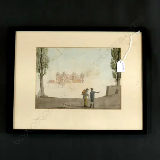 ARTIST UNKNOWN, ‘EARLY 19thC TRAVEL SCENE' W/C 185x260mm
