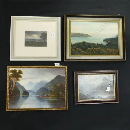 4 OIL LANDSCAPES; ANDREW BLAIR (ATTRIB.) 115x160mm, JOHN NIXON 1948, 2 OTHERS