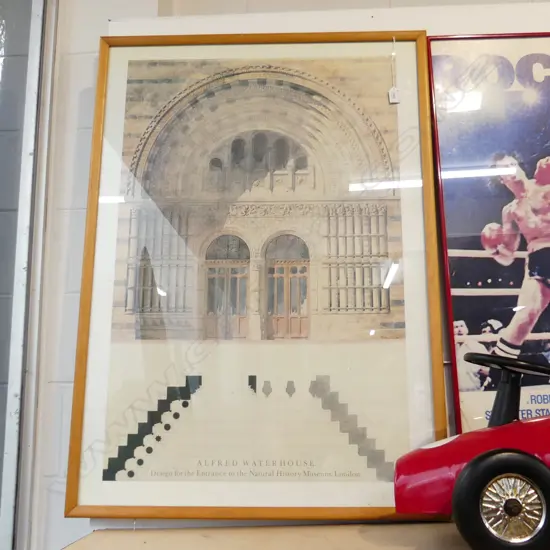 LG PRINT - ALFRED WATERHOUSE - DESIGN FOR ENTRANCE TO NATURAL HISTORY MUSEUM LONDON 985x690mm