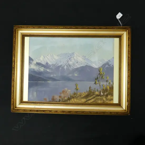 N. J. BARTLETT SOUTH ISLAND LANDSCAPE OIL 370x495mm