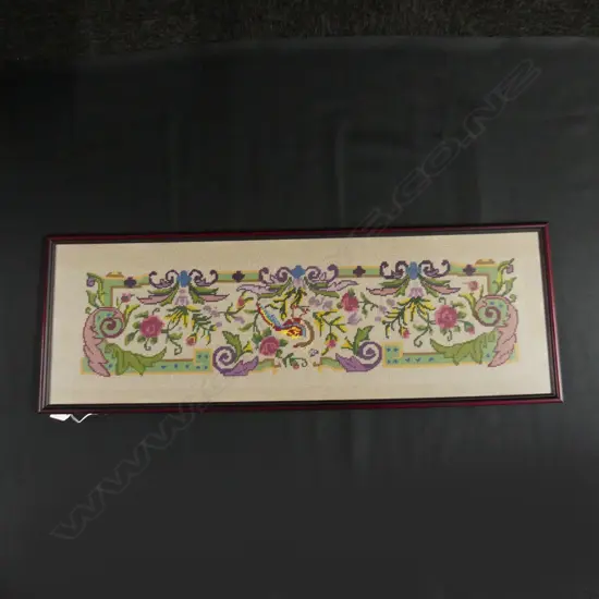 LG FRAMED FLORAL TAPESTRY 950 X 310MM