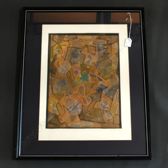 GEOFFREY FAIRBURN ABSTRACT W/C SIGNED & DATED 1968 370x280mm