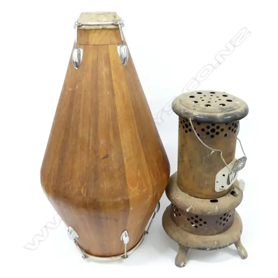 VINTAGE KERO HEATER 'VELOR JUNIOR' H.500mm + DRUM H.750mm