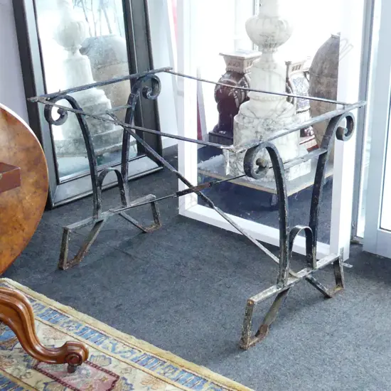 VINTAGE FRENCH CAST IRON TABLE BASE 970x750x725mm