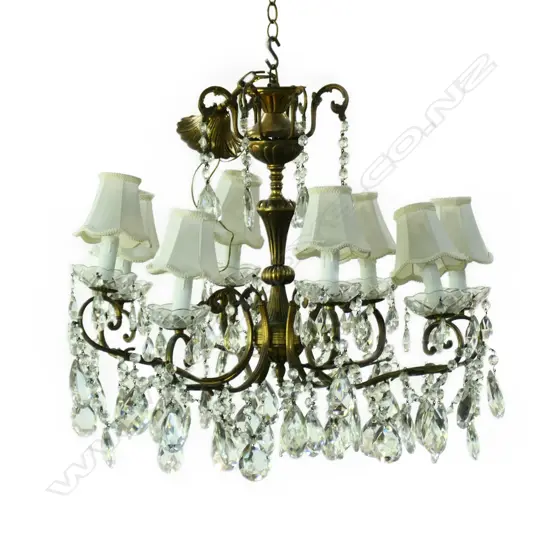 A mid 20thC French style ormolu chandelier,