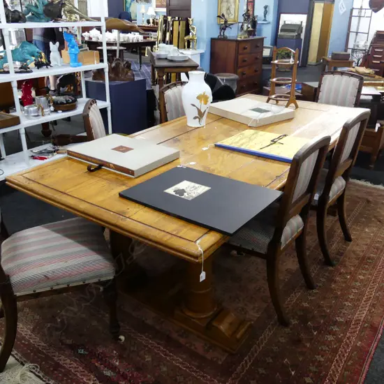 OAK PLANK TOP DINING TABLE 2410 x 1100 x 750mm