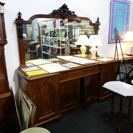 LG VICTORIAN  MIRROR BACKED SIDEBOARD