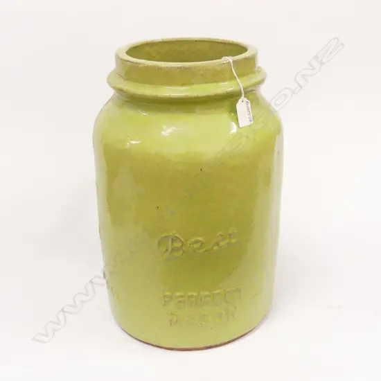 'BEST MASON' PLANTER / URN / STICK STAND PASTEL GREEN H.420mm