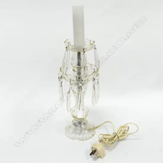 VINTAGE CRYSTAL LUSTRE LAMP H.410mm - WORKS