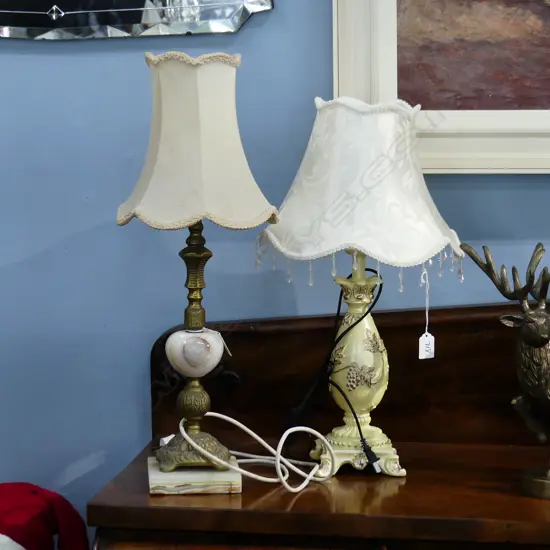 2 WHITE LAMPS H.600mm