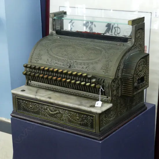 ANTIQUE 'NATIONAL' CASH REGISTER - DAYTON OHIO W.510mm