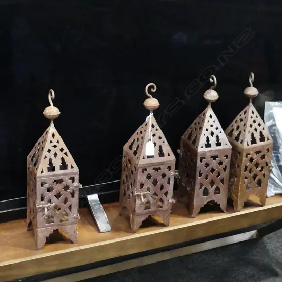 4 METAL MOROCCAN LANTERNS H.410mm