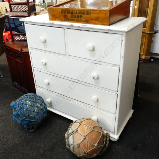 WHITE PAINTED SOLID RIMU COLONIAL STYLE DRESSER 1020x465x1030mm