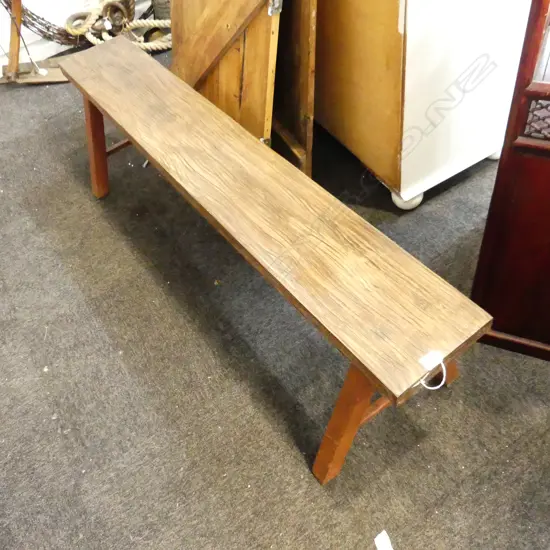 RUSTIC LONG  WOODEN STOOL L. 1480MM