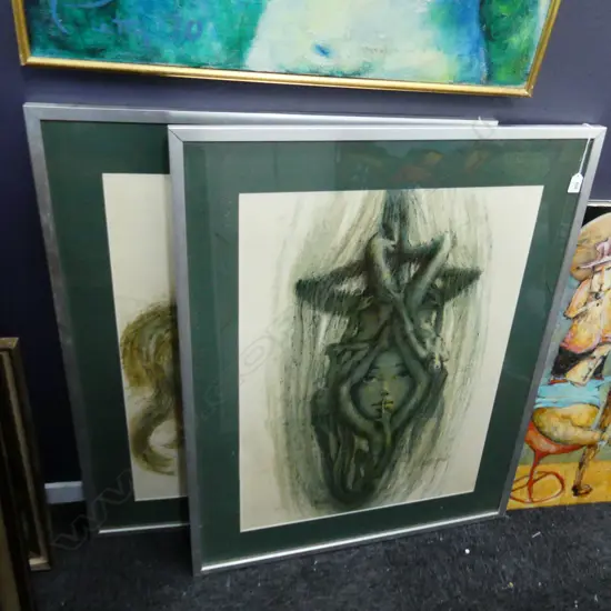 PR PRINTS BY FRANCIS DE LASSUS SAINT-GENIES (1925-2008) 127/200 & 745x550mm (GLASS AF)