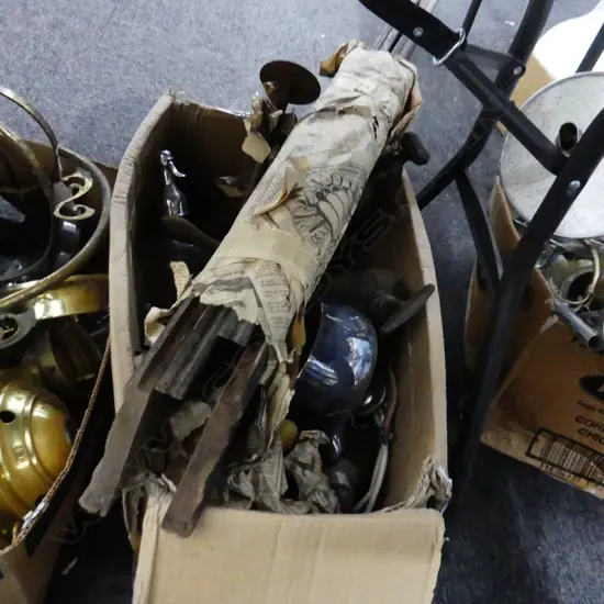 BOX LOT VINTAGE SODA BOTTLES ETC
