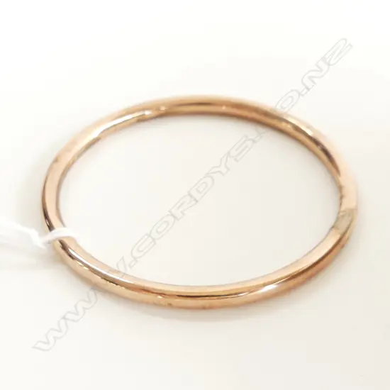 9CT HOLLOW GOLD BANGLE 72MM  9.2GMS gold lined?